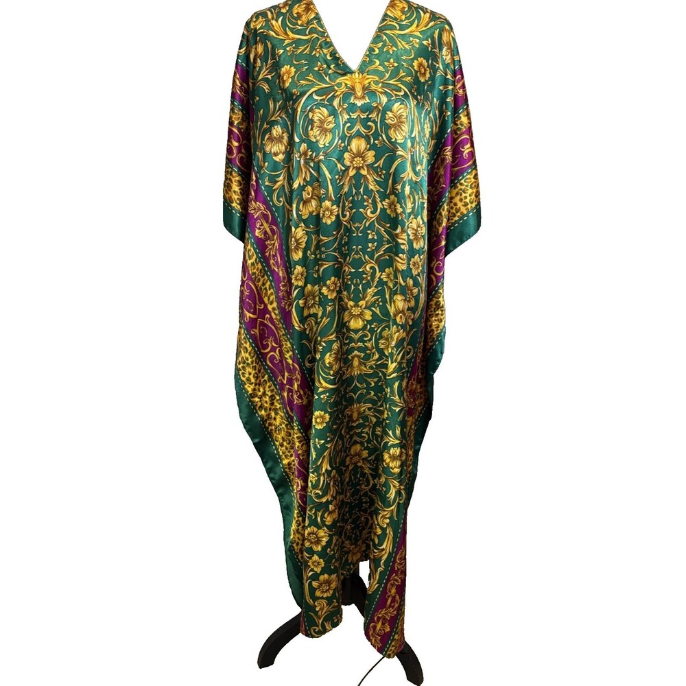 Winlar Kaftan Green Gold Purple One Size